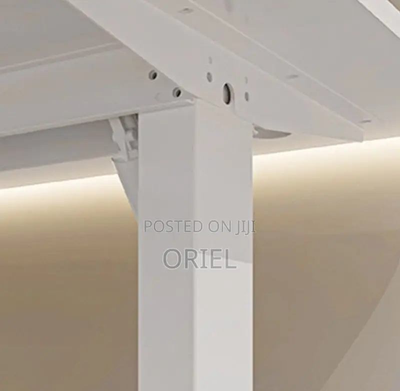 Office Desk :White 120cm Electric Height Adjustable Sit-Stand Desk