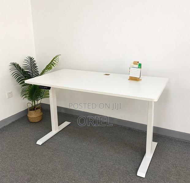 Office Desk :White 120cm Electric Height Adjustable Sit-Stand Desk - thumbnail 18