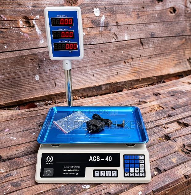 Bright Screen Acs 40 Upto 40kgs Computerized Electronic Weight Scale