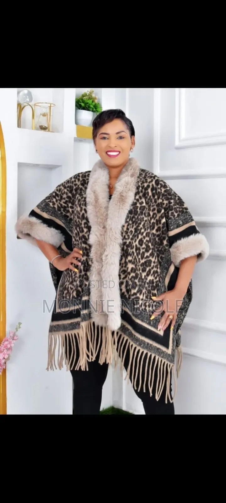 Women Warm Classy Open Poncho