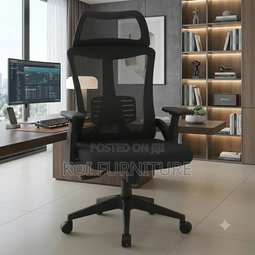 Office Chairs; High Executive Fabric Chair With Headrest