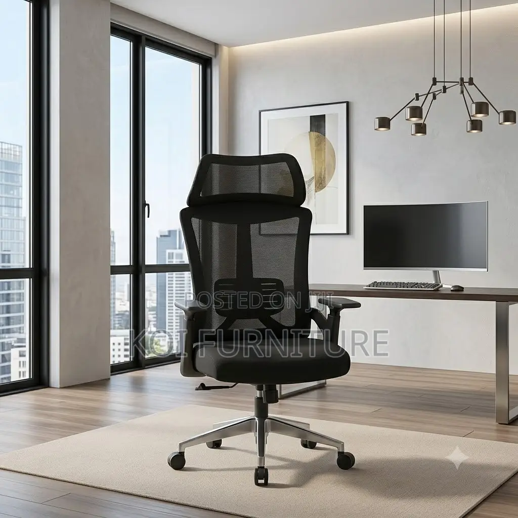 Office Chairs; High Executive Fabric Chair With Headrest