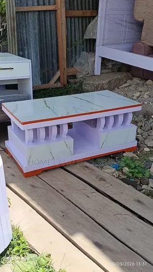 White Table With Side Drawers