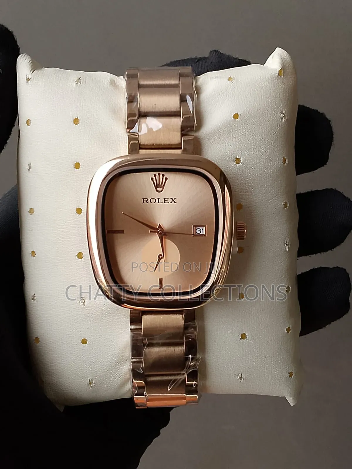 Rose Gold Rolex Oval Shape Ladies Watches