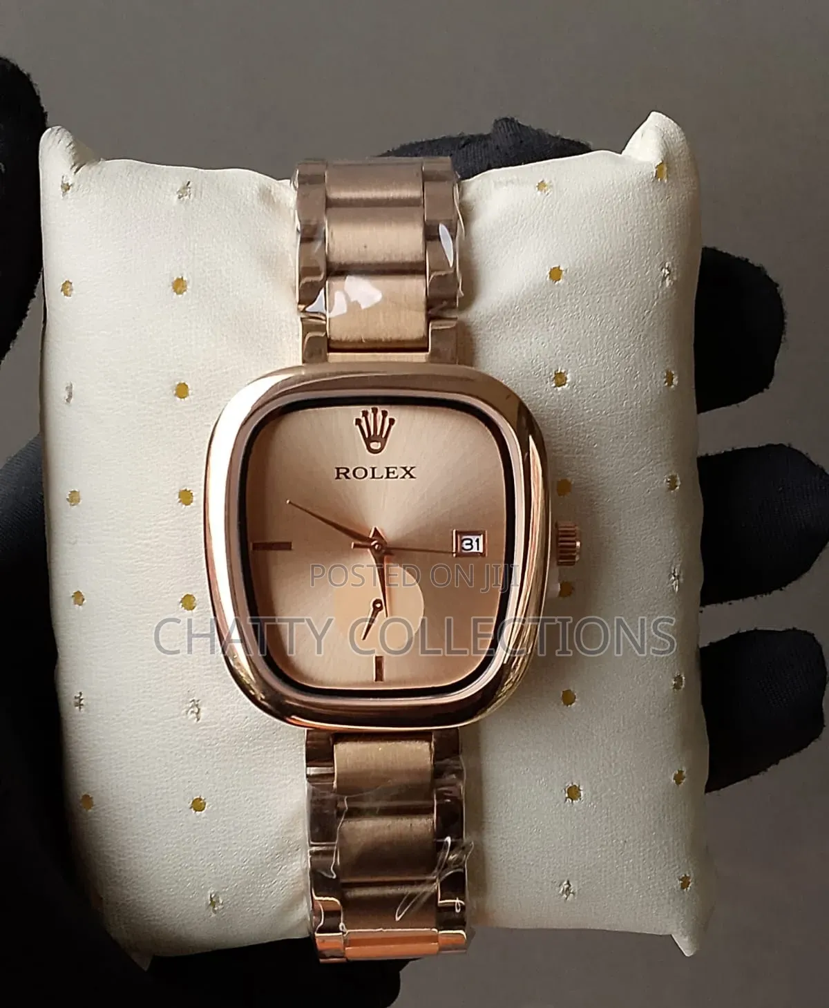 Rose Gold Rolex Oval Shape Ladies Watches