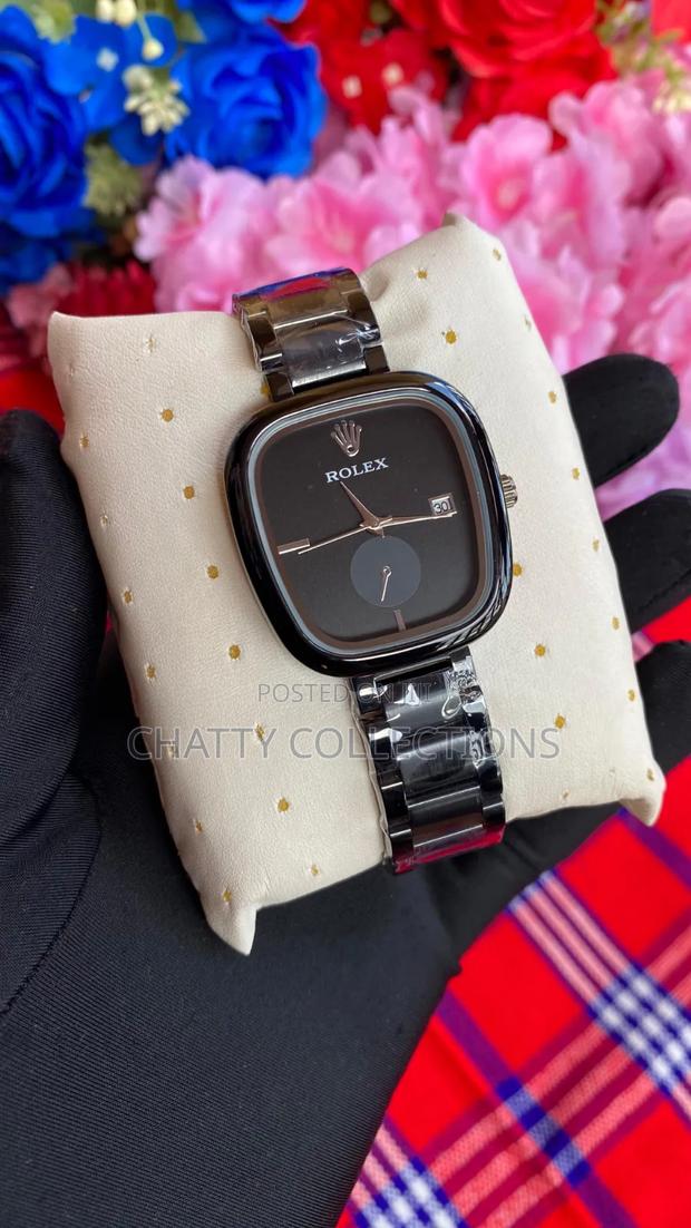 Black Rolex Oval Shape Ladies Watches