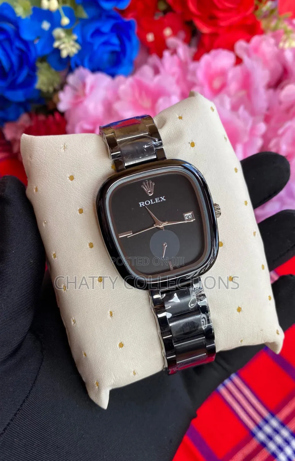 Black Rolex Oval Shape Ladies Watches