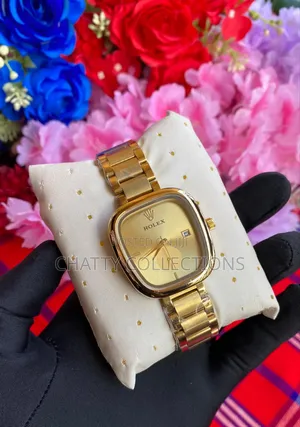Gold Rolex Oval Shape Ladies Watches