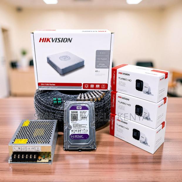 Ultra High Quality 3 Hikvision 1080p CCTV Cameras Complete System Kit