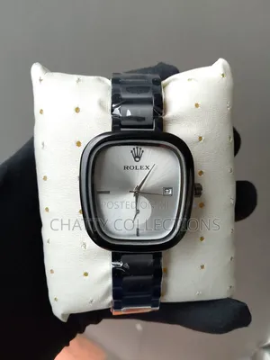 Black and White Rolex Oval Shape Ladies Watches
