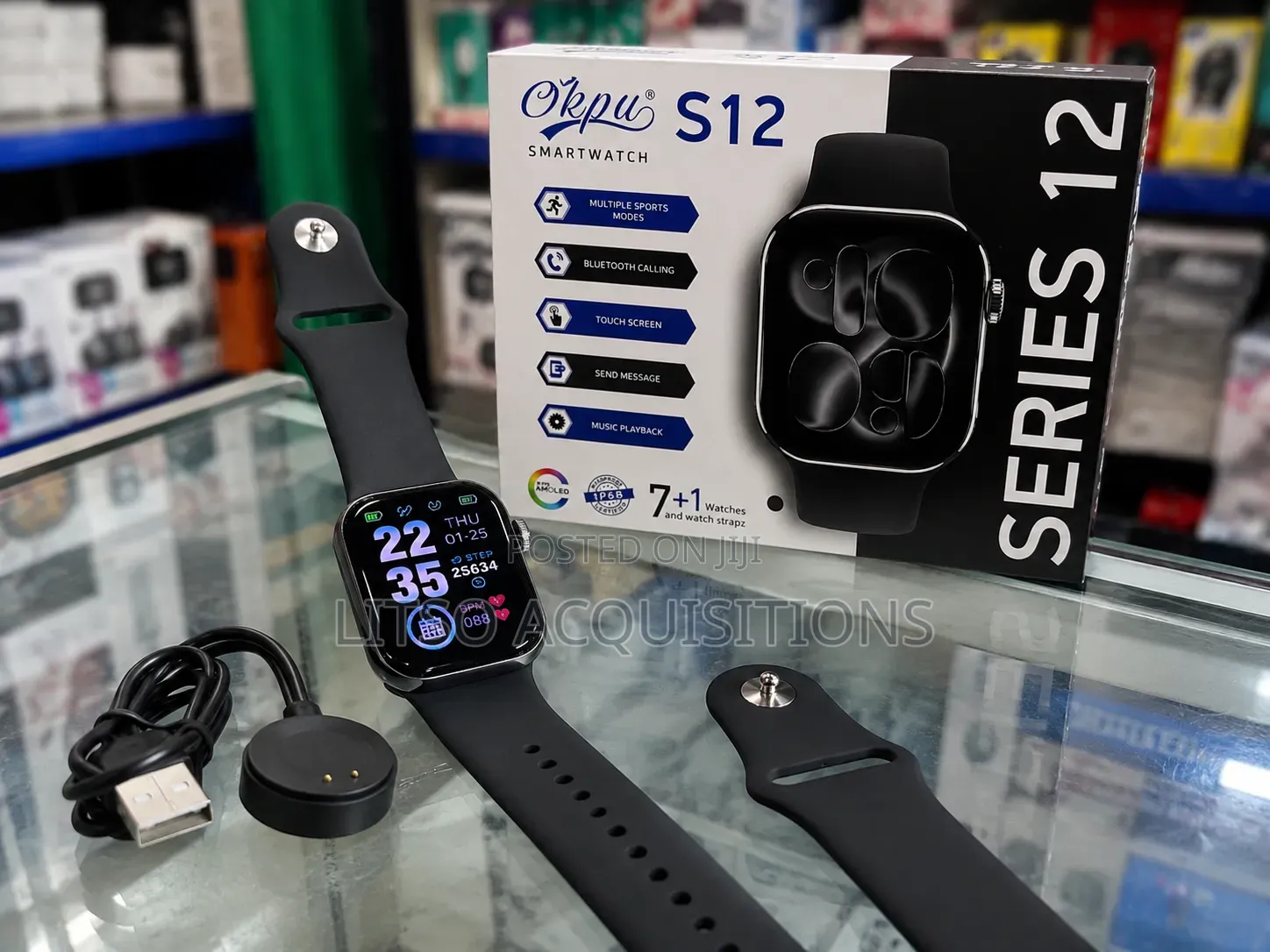 Okpu S12 Smart Watch Series 12 – Bluetooth Calling Amoled Display