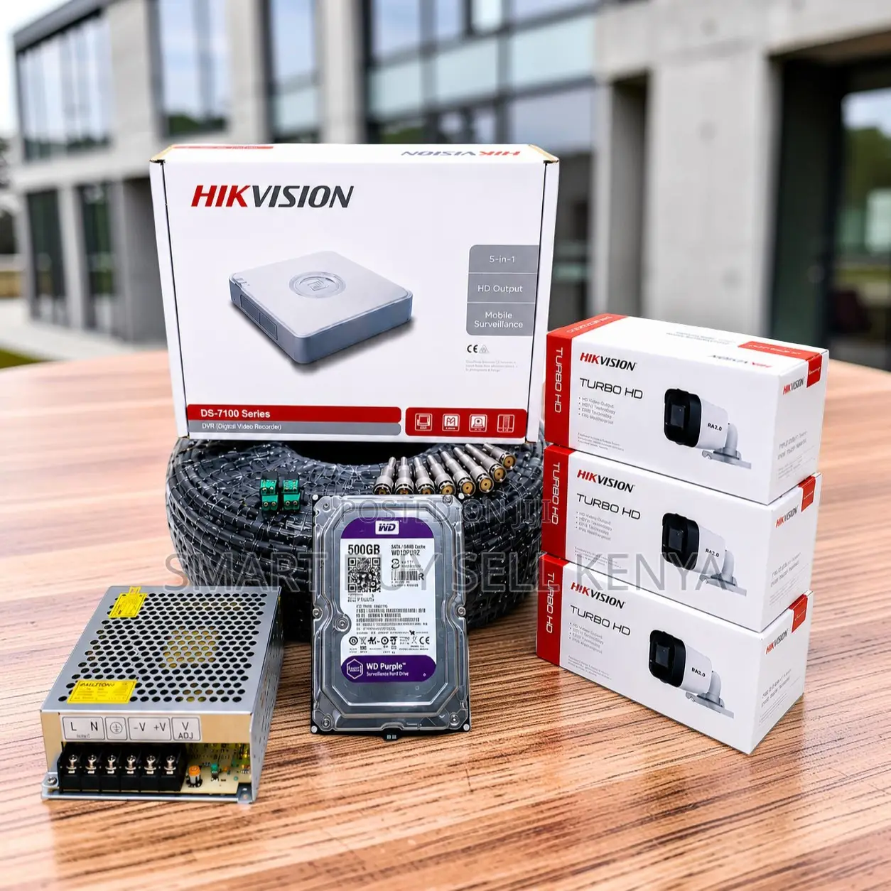 Maintenance-Free 3 Hikvision 1080p Hd CCTV Cameras Complete System Kit
