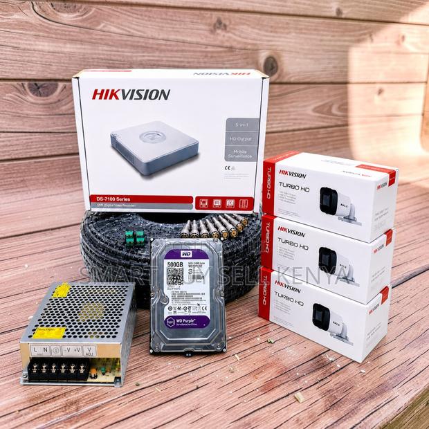 Remote Monitoring 3 Hikvision 1080p CCTV Cameras Complete System Kit