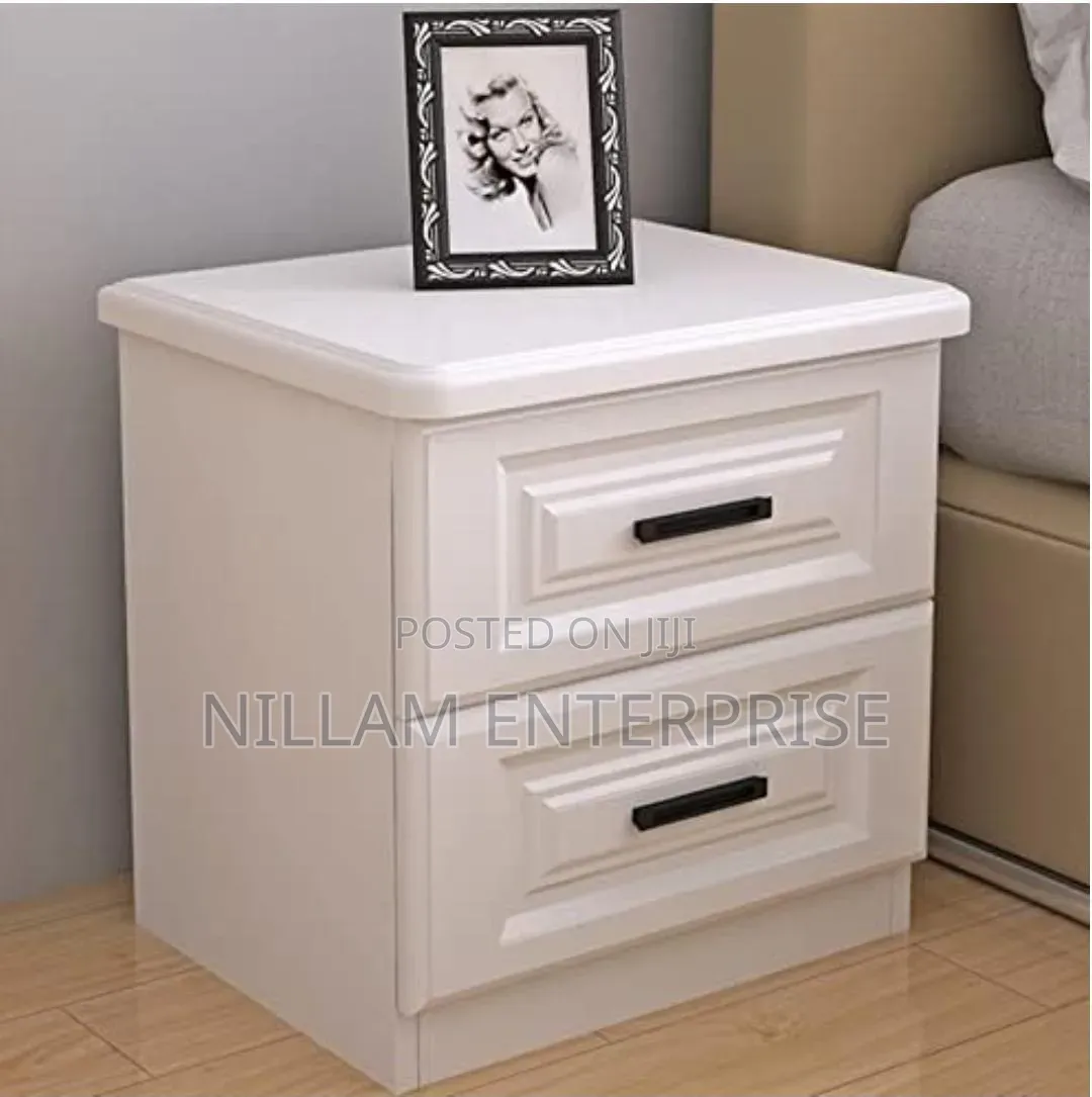 White Nightstand Wooden Bedside Table
