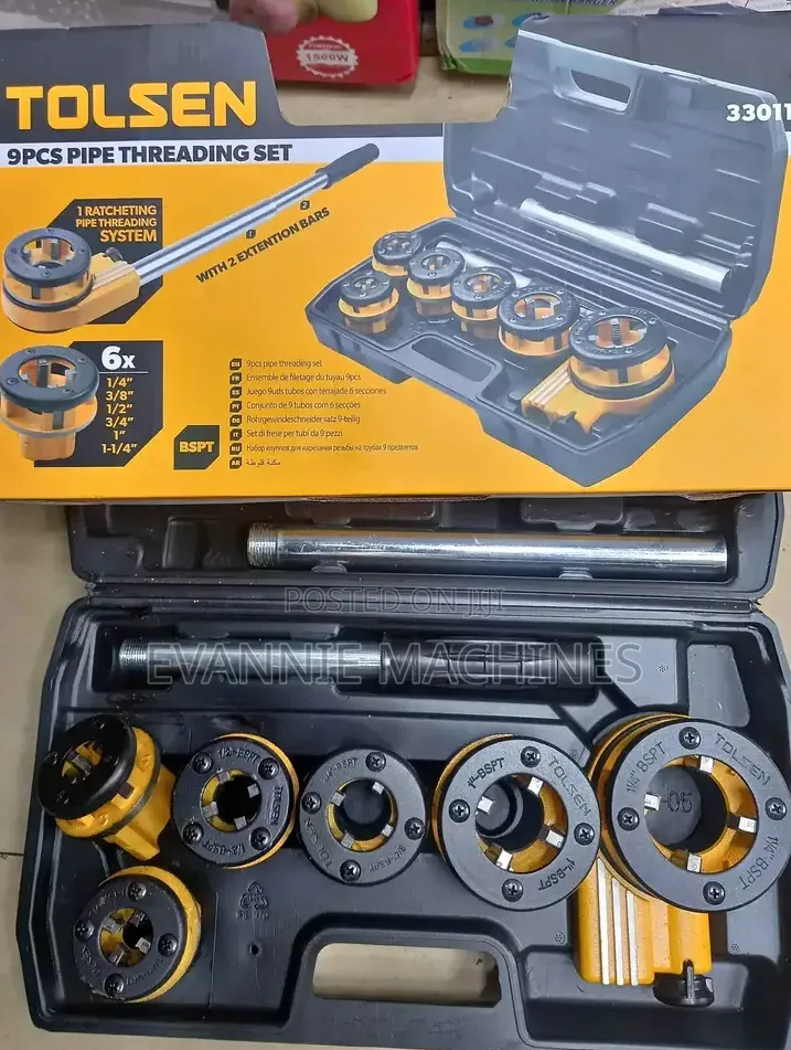 Tolsen Pipe Threading Set 9pcs