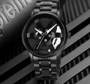 Black Skmei Men Wheel Watch