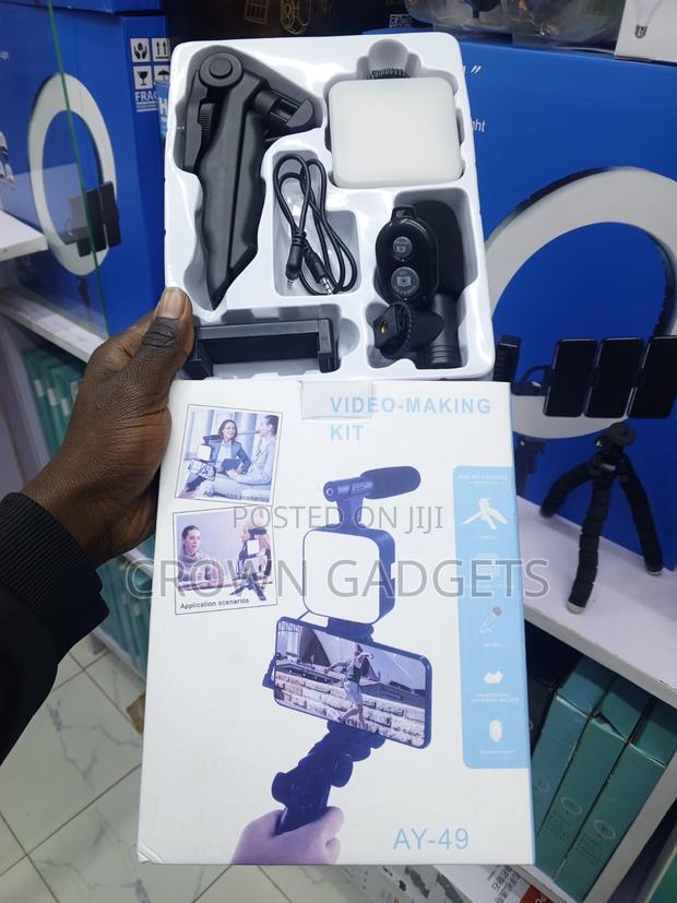 Ay-49 Video Making Kit With Microphone Led Light Tripod - thumbnail 3