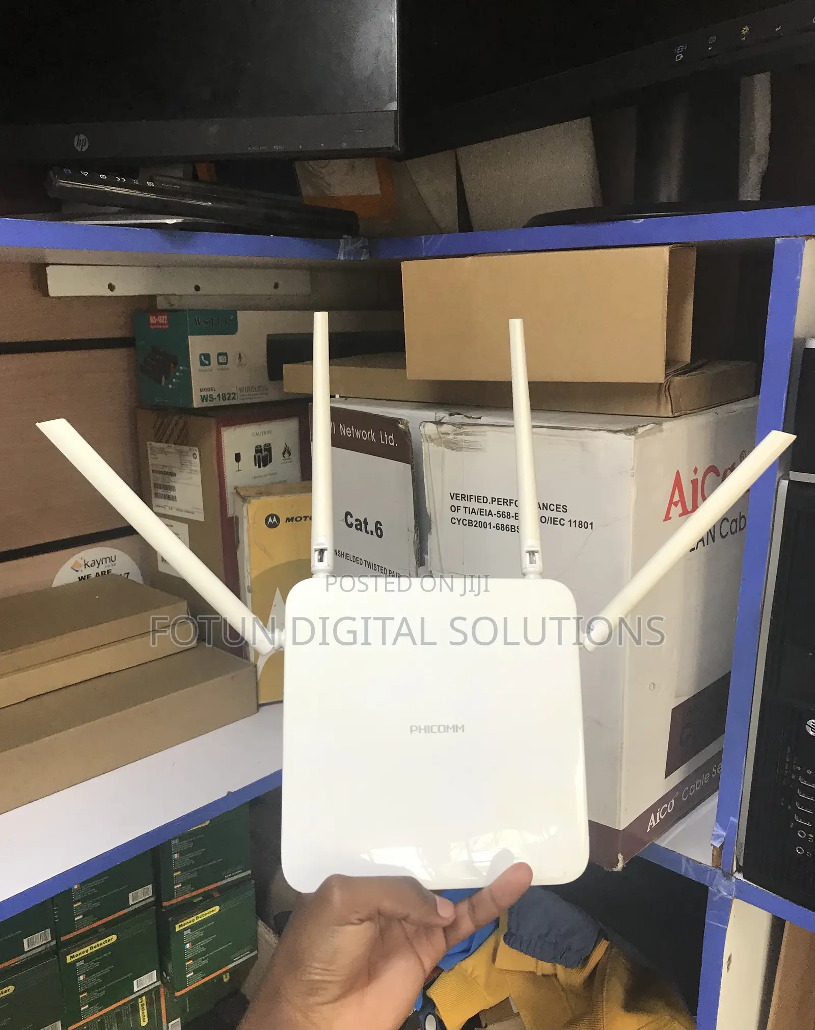 Ex-Uk Phicomm Dual Band 1200m Router 4 Antennas Home Office Ac1200