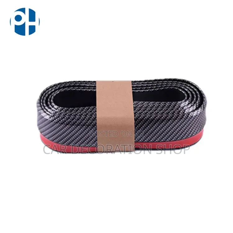 Car Flexible Rubber Front Bumper Lip Splitter Carbon Fiber Pattern
