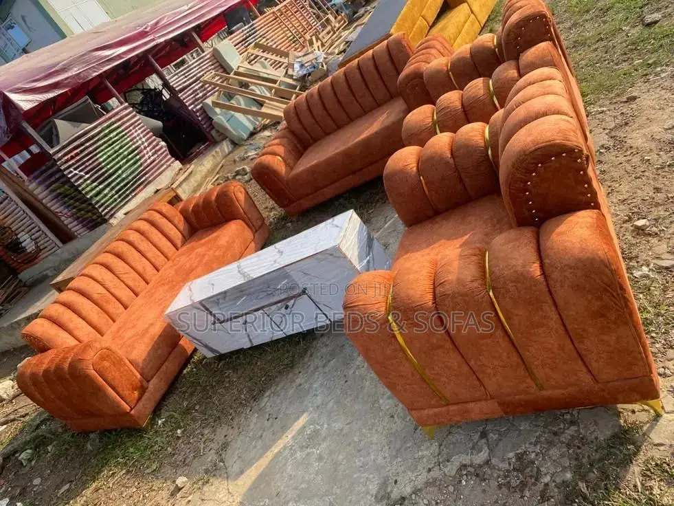 Rust Orange 7 Seater Sofa