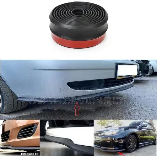 Universal Carbon Fiber Pattern Rubber Lip Protector 4 Exterior Upgrade