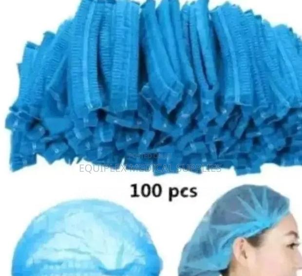 Disposable Blue Nurse Hairnets (100 Pieces)