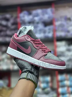 Air Jordan 1 Low Black Dark Beetroot Sneakers