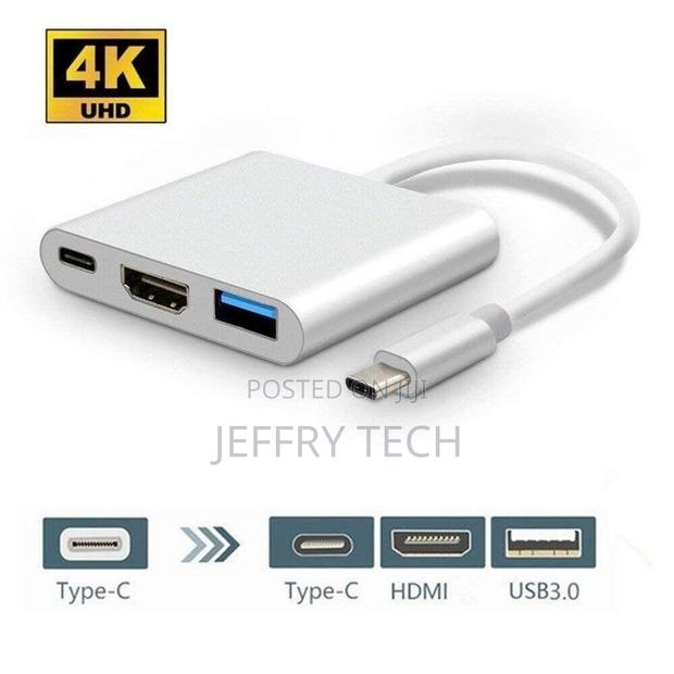 Type-C to HDTV 3-in-1 Adapter (Usb-C to Hdmi + Usb 3.0 + Type-C Pd Cha