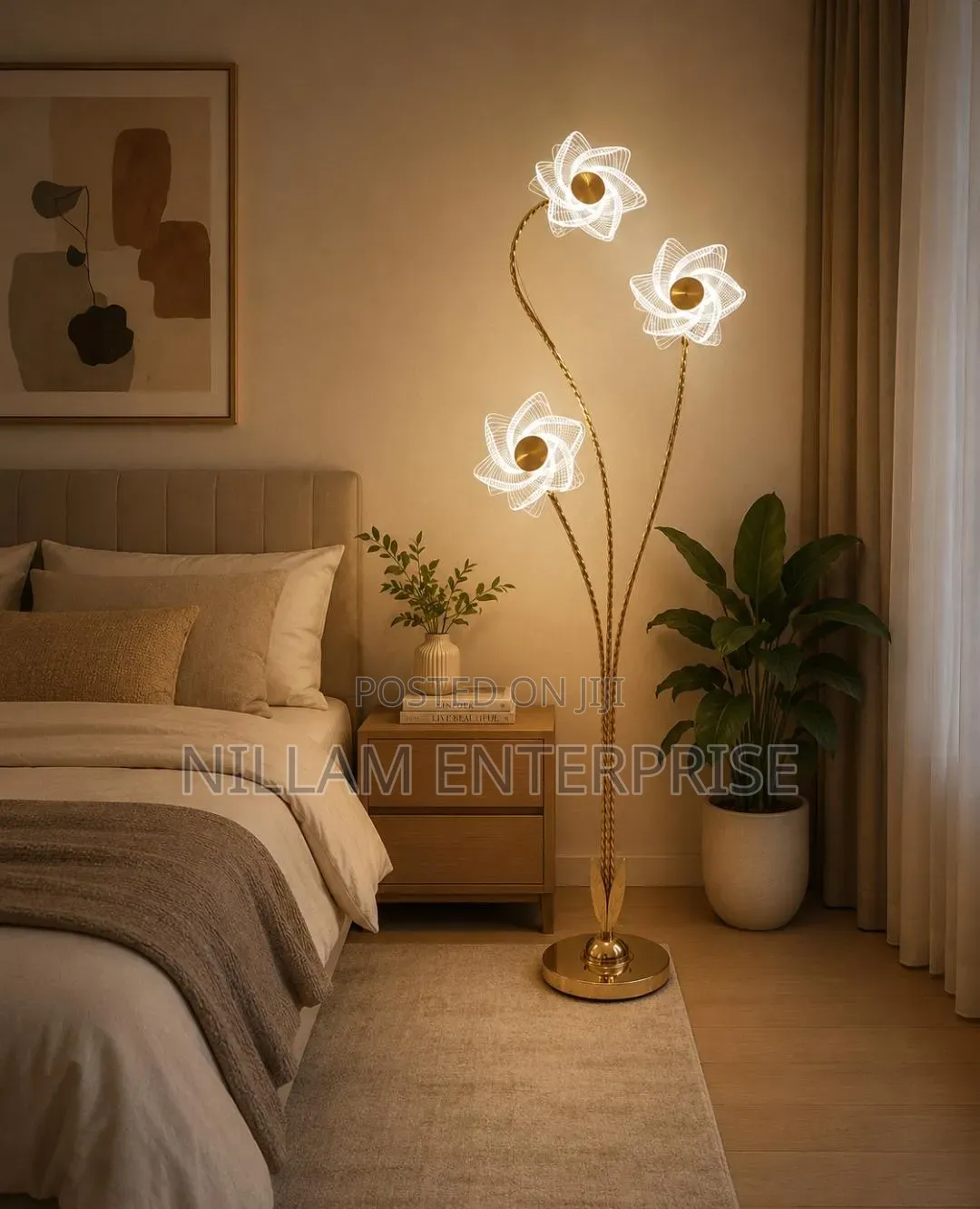 Modern Flower Themed Floor Lamp