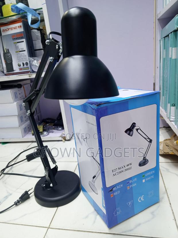 Black Adjustable Metal Desk Lamp for Study Office and Reading - thumbnail 2