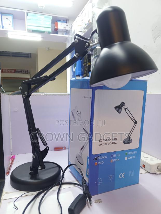 Black Adjustable Metal Desk Lamp for Study Office and Reading - thumbnail 3