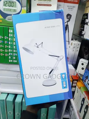 Metal Swing Arm Desk Lamp With Stable Base and Adjustable Head