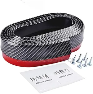 Car Bumper Lip Spoiler Carbon Fiber Pattern With Installation Screws