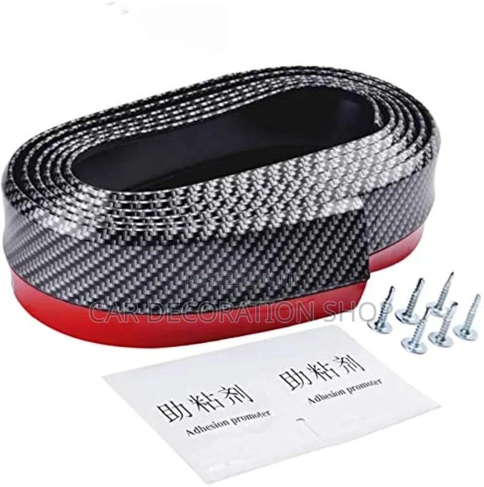Car Bumper Lip Spoiler Carbon Fiber Pattern With Installation Screws