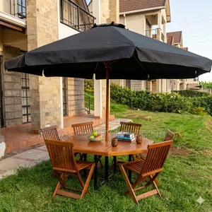 Luxury Outdoor Garden Furniture Set With Large Umbrella