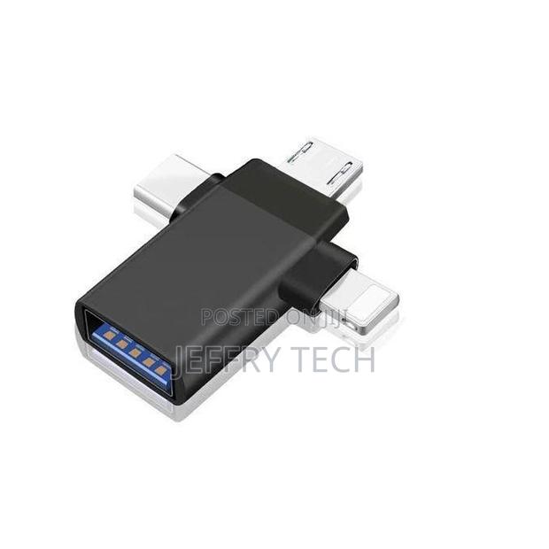 3-in-1 Usb Otg Adapter Multi Connector for Android iPhone and Type-C D