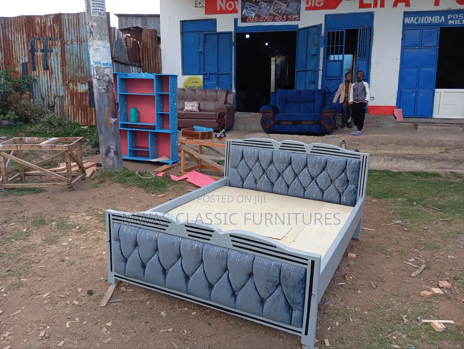 Grey Chester Bed Frame