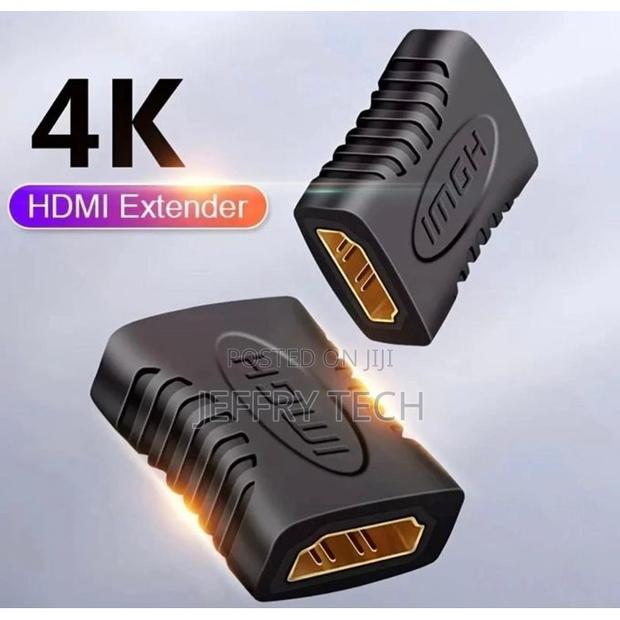 Hdmi Extender Adapter – Female to Female Coupler Connector 2pcs –Black - thumbnail 2