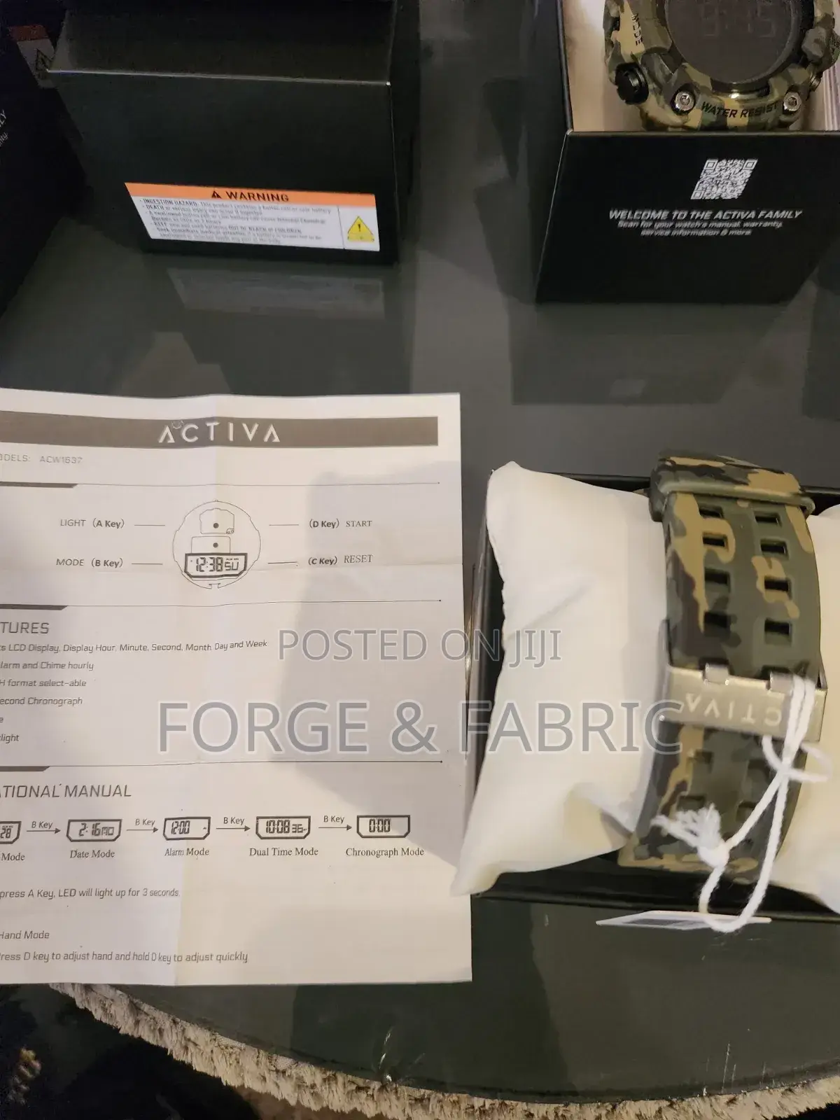 Invicta Blackops Digital Watch Acw1637-004 – 56mm Camo Green