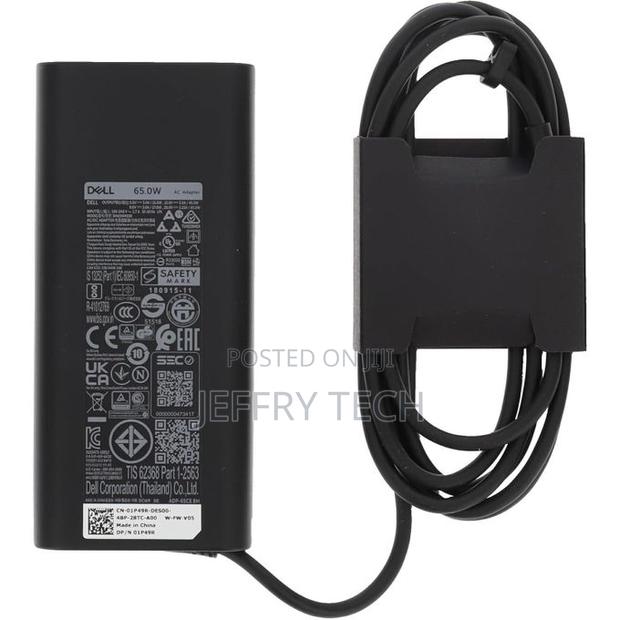 Dell 65w Usb Type-C Power Charger Adapter - Black