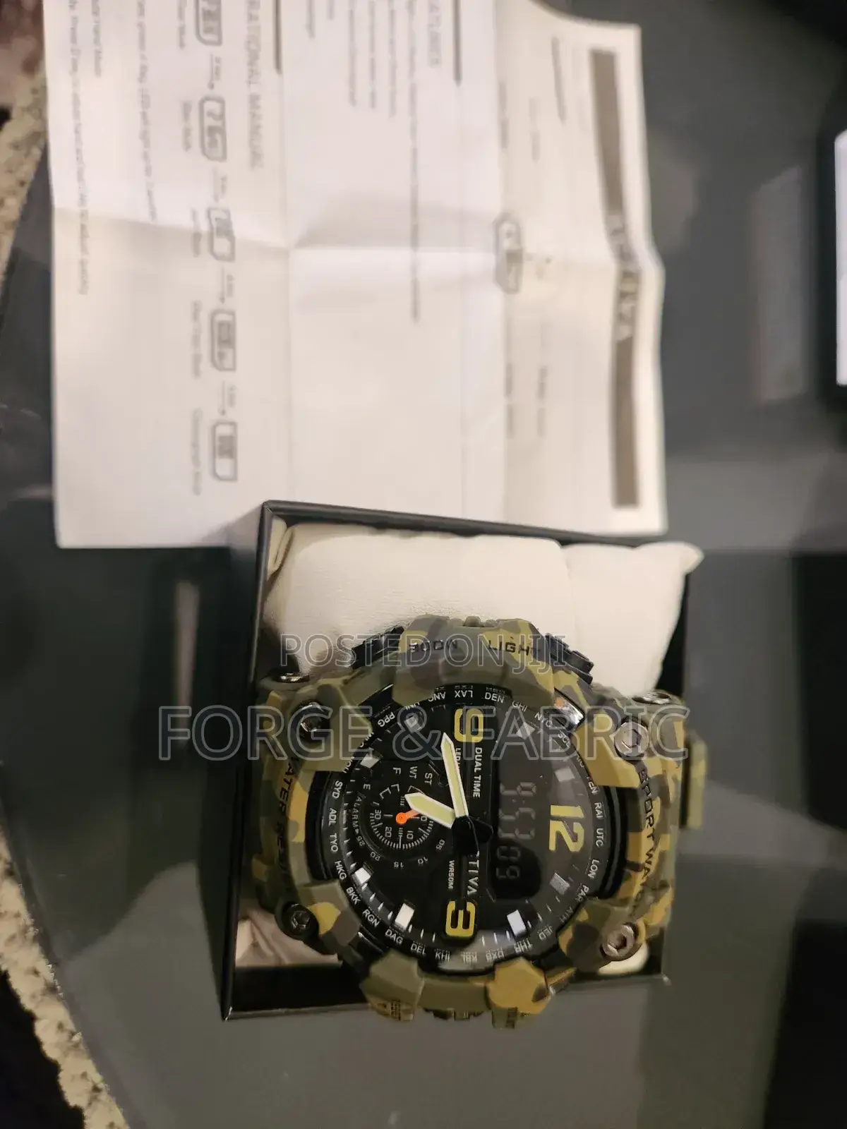 Invicta Blackops Digital Watch Acw1637-004 – 56mm Camo Green