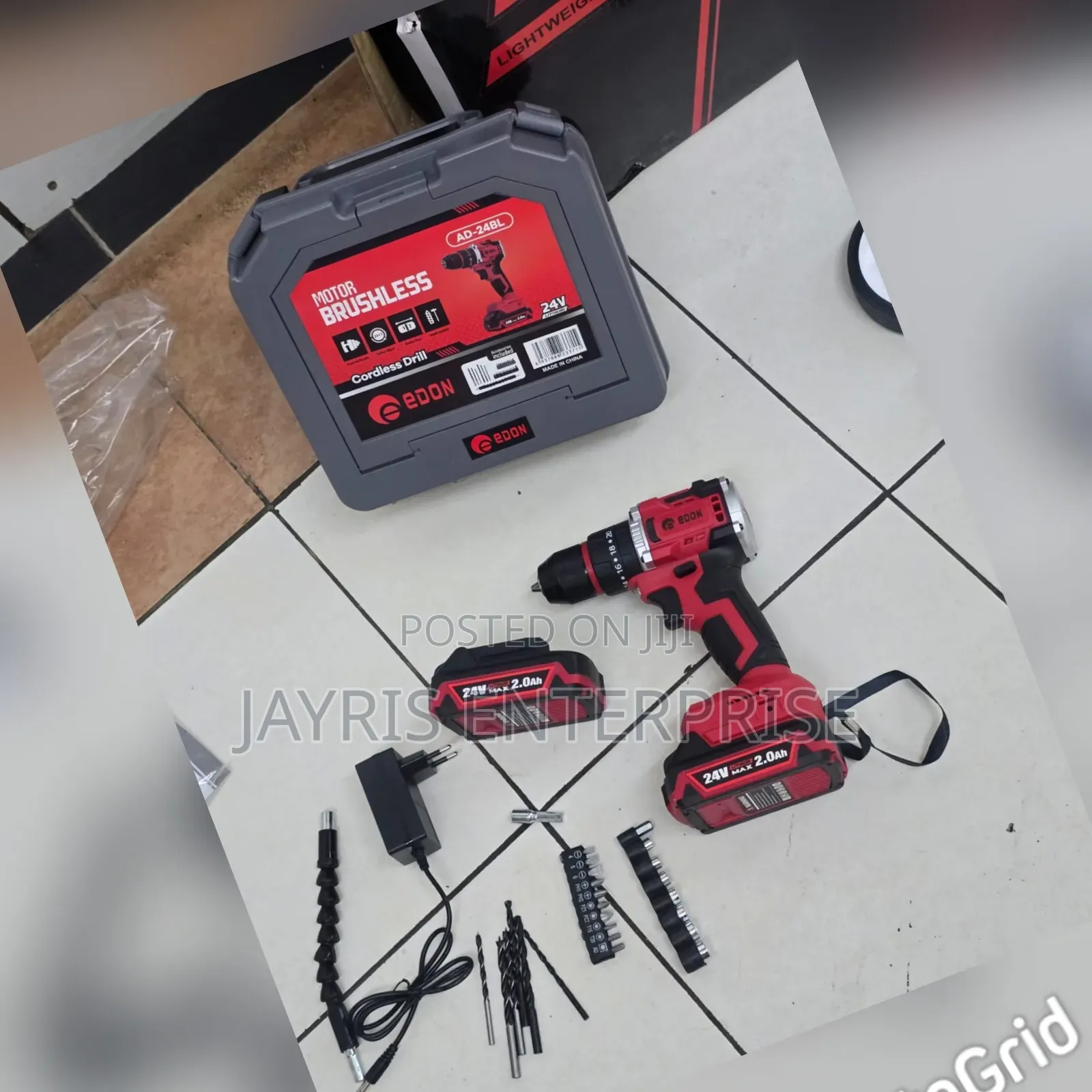 Now in Stock 
24v Edon Brushless Drill With Hammer Fuction