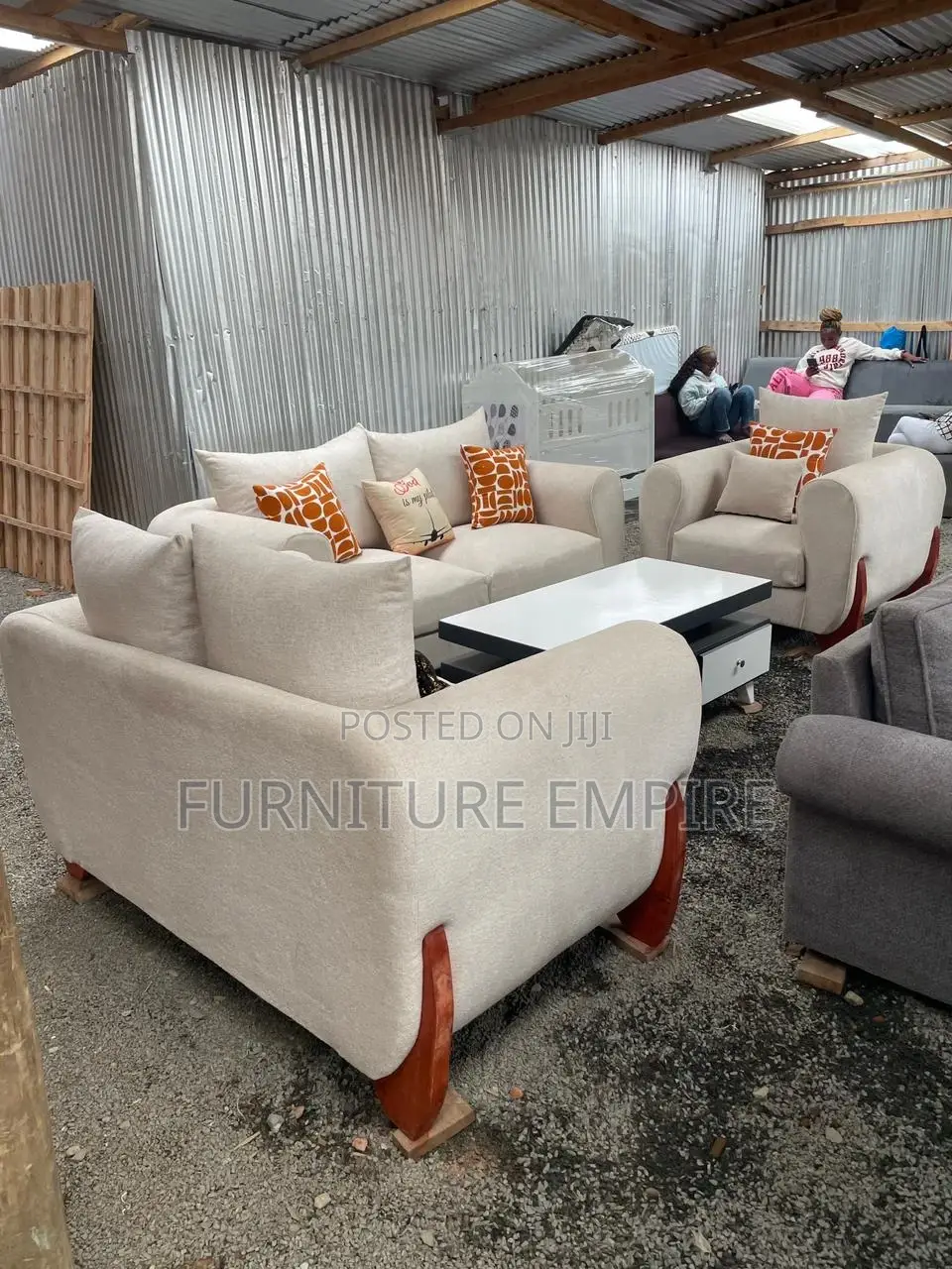6 Seater 3, 2, 1 Mahogany Sofa Set