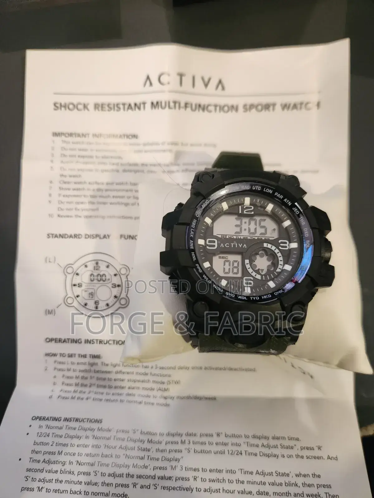 Invicta Black/Green Sport Watch Acw435-004