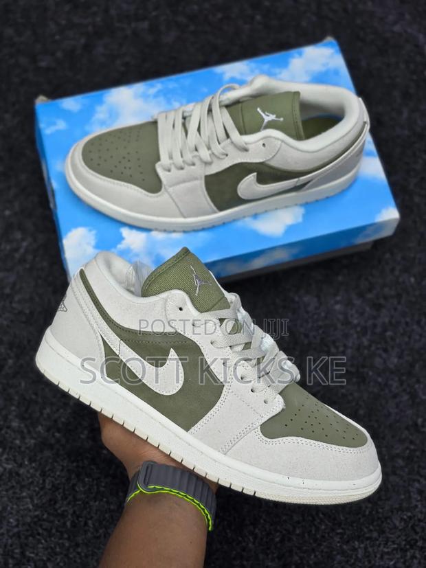 Air Jordan 1 Se Medium Olive Quality Sneakers - thumbnail 2