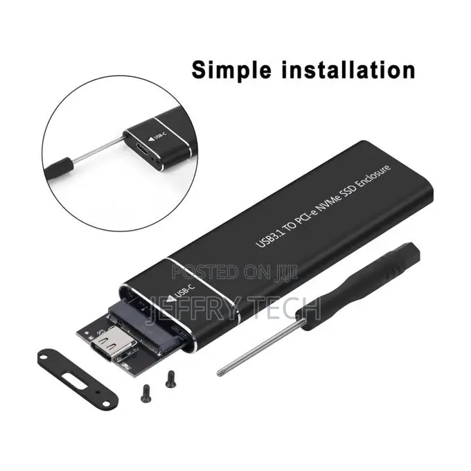 M.2 SSD Enclosure – Usb 3.1/3.0 to M.2 Nvme Sata SSD Adapter Case –
