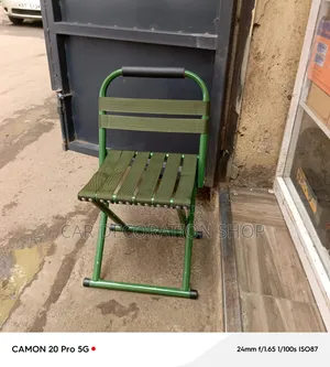 Outdoor Foldable Seat Built With Sturdy Power-Coated Metal Frame,Strap