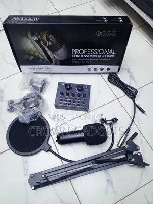 Bm800 Condenser Microphone With V8 Sound Card Recording Kit