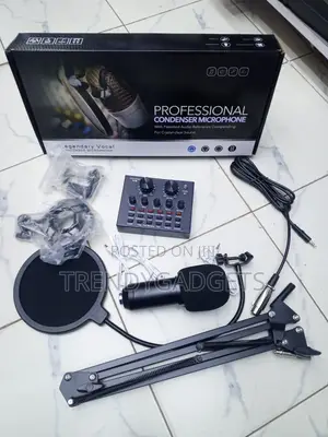 Bm800 Condenser Microphone With V8 Sound Card Recording Kit