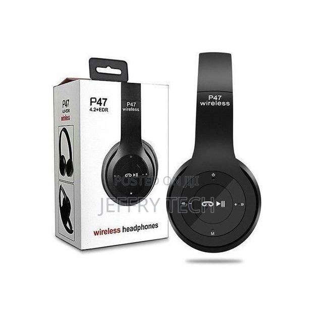 P47 Wireless Bluetooth Headset With Fm Radio -Black